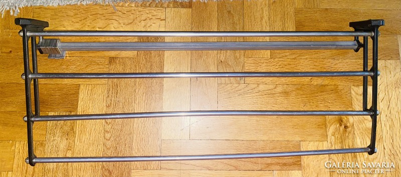 Very rare 73 cm antique art deco aluminum coat hanger, hat rack from 1930, perhaps János Diósy