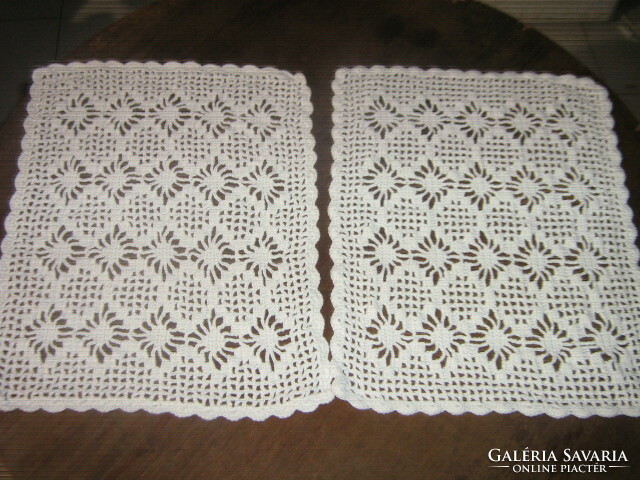 Beautiful hand crocheted antique white tablecloth