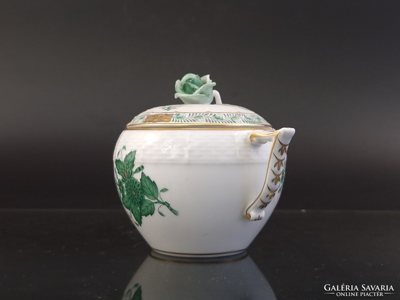 Herend green appony pattern sugar bowl