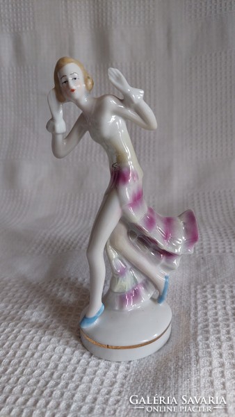 Foreign porcelain lady statue