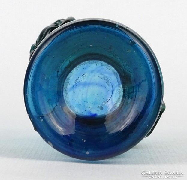 1O212 Erik Höglund skandináv fújt üveg váza üveg kupa 14 cm