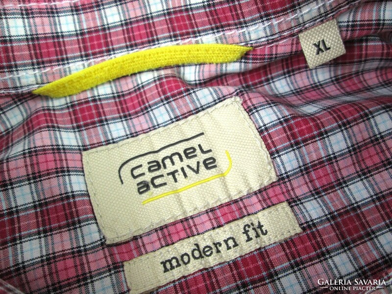 Original camel active (xl / 2xl) sporty elegant checkered short-sleeved men's shirt