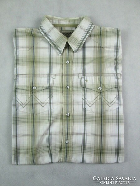 Original wrangler (m) sporty elegant checkered short-sleeved men's shirt