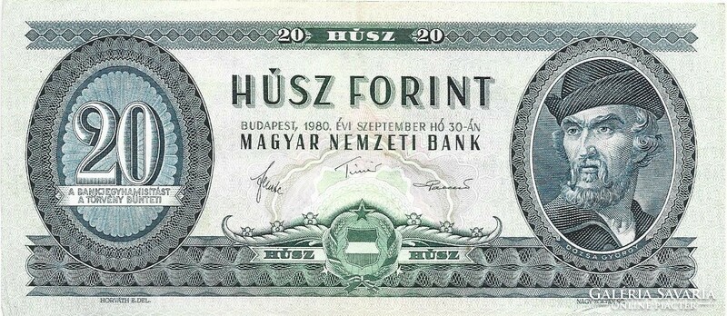 20 forint 1980