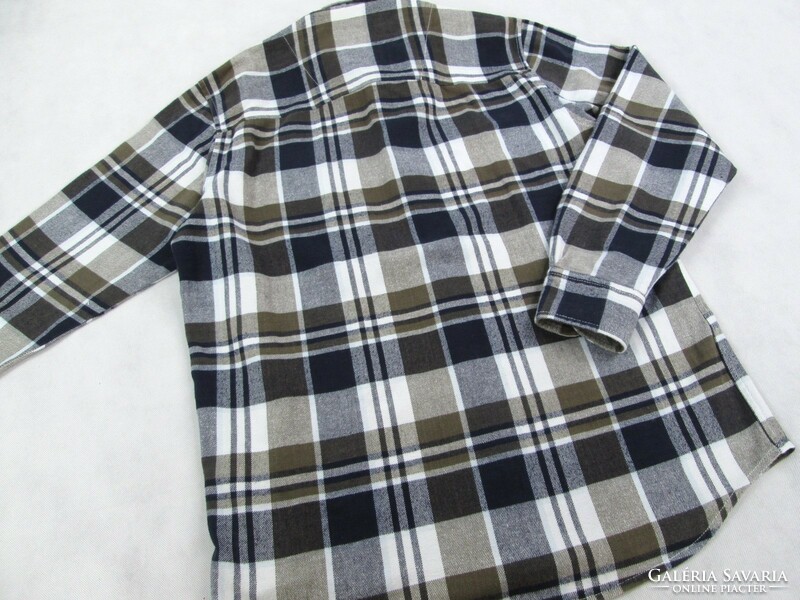 Original Lerros (l) sporty plaid long-sleeved flannel men's shirt