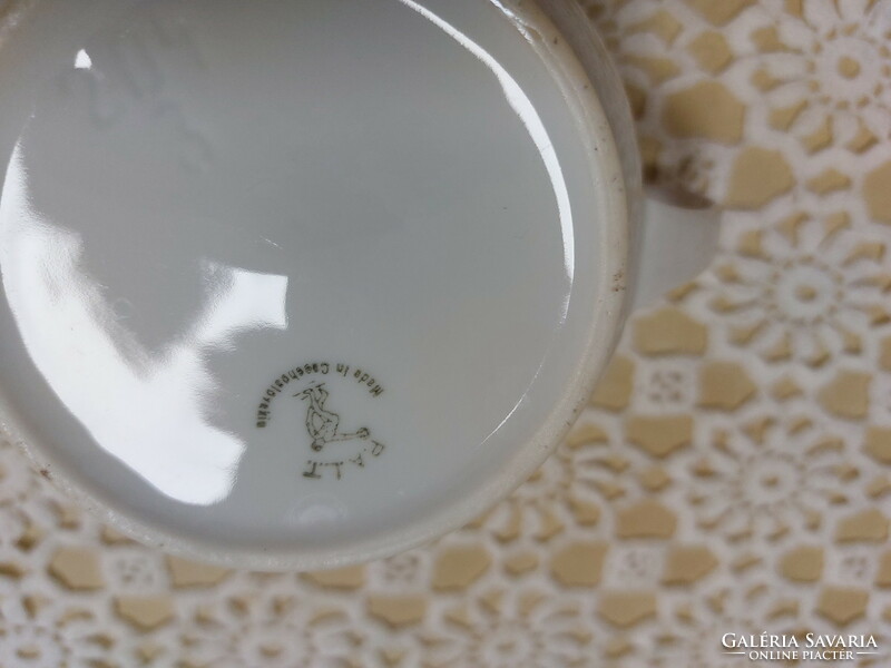 Violet, Czech, beautiful porcelain sugar bowl