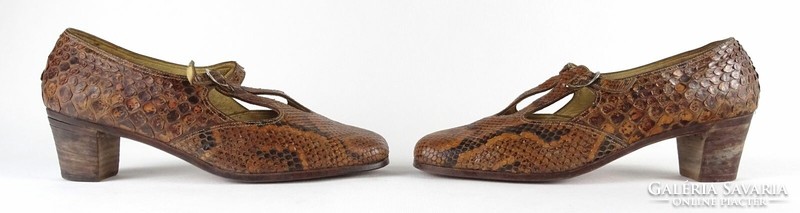 1N907 Antik kígyóbőr női cipő ~39-es méret