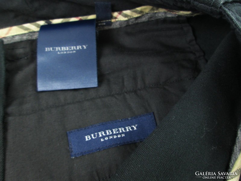 Original burberry (l) men's black cotton trousers