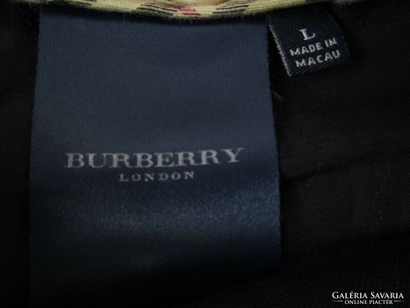 Original burberry (l) men's black cotton trousers