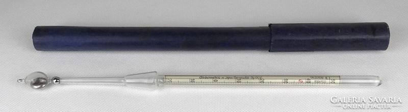 1N902 Aräometer wine tool in an antique calderoni glass measuring case