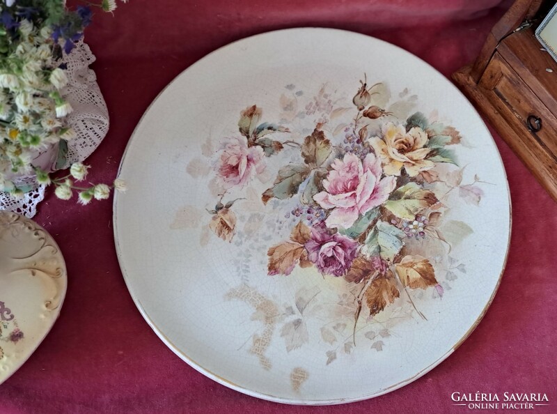 Large antique English decorative wall plate