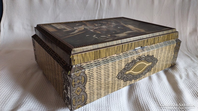 Cake tin box with Jan Steen's painting