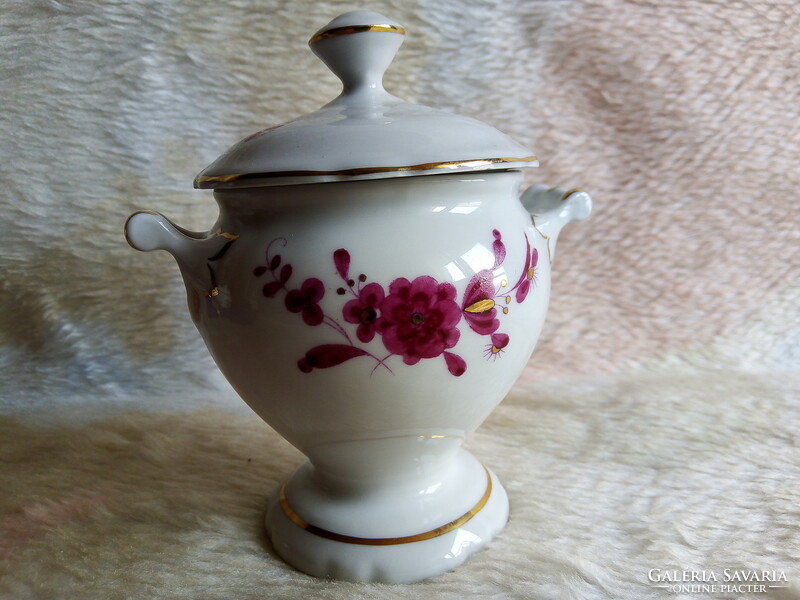 Hand painted aquincum porcelain mustard holder