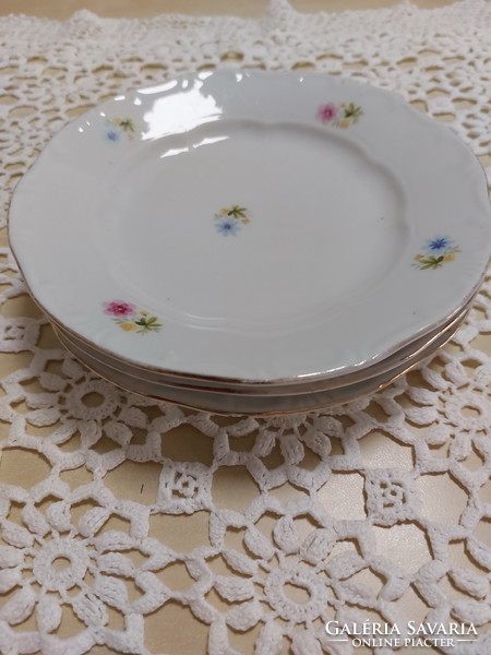 Zsolnay cake plate with golden edge