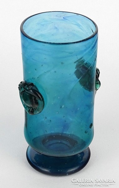 1O212 Erik Höglund skandináv fújt üveg váza üveg kupa 14 cm