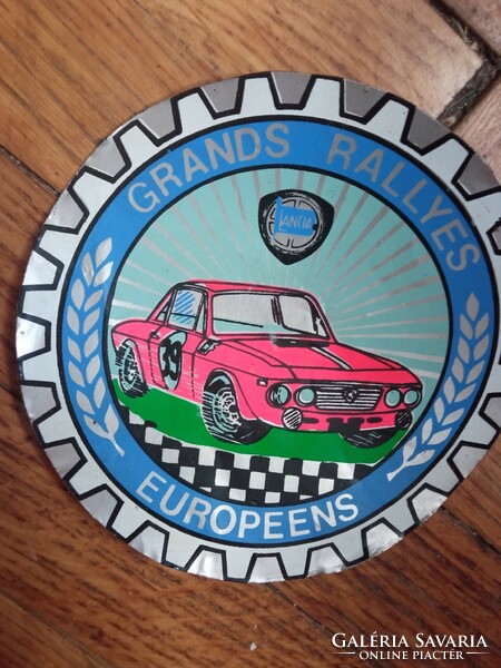 Grands rallyes europeens lancia - vintage sticker