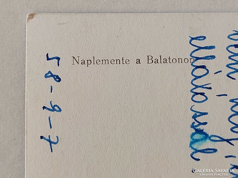 Régi képeslap 1958 Balaton fotó levelezőlap vitorlás