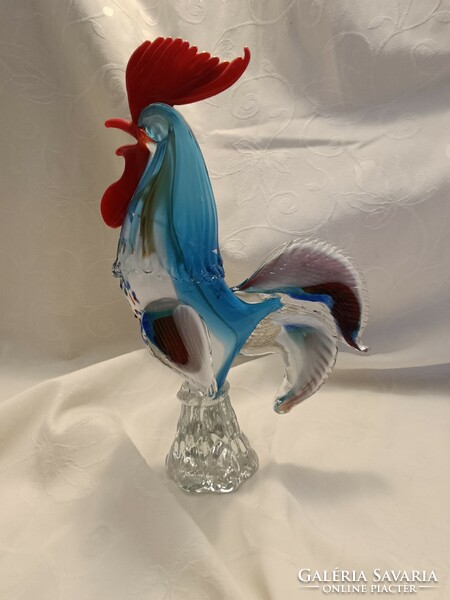 Murano rooster statue vintage