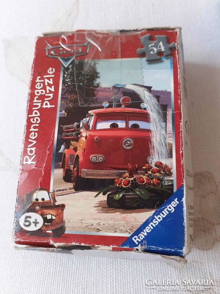 PUZZLE - Verdák 54 db-os mini piros tűzoltó autó
