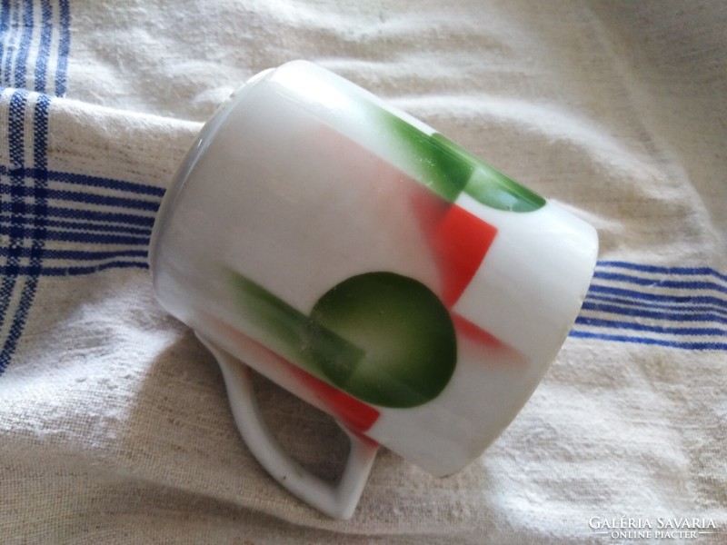 Porcelán csésze - a 80-as évekből / geometrikusan
