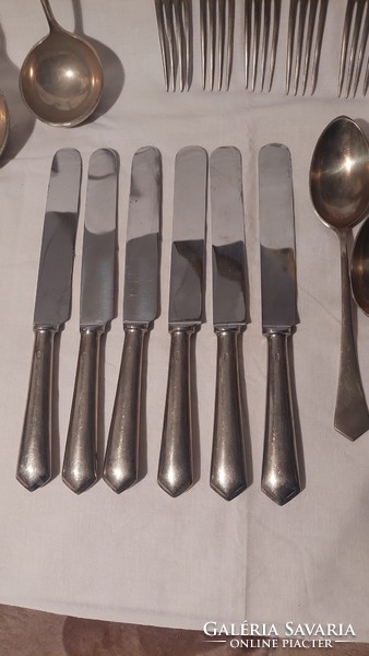 Marked alpaca cutlery set, very good condition