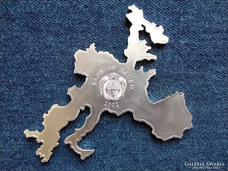 Nauru euro Európa térkép ezüstben .999 ezüst 10 dollár 2002 PP (id55021)