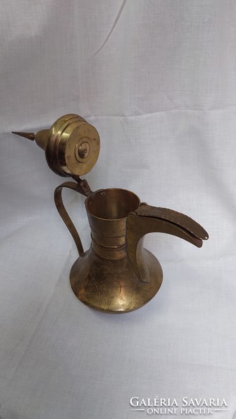 Marked Turkish copper coffee pourer