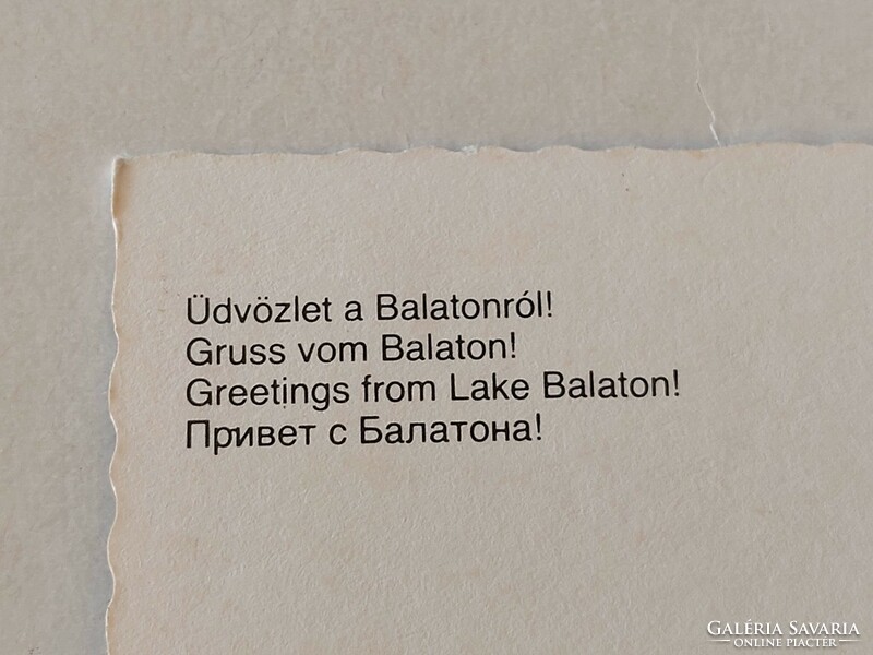 Old postcard 1988 Balaton photo postcard sailing