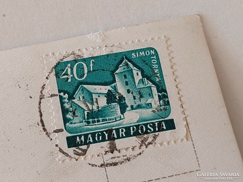 Régi képeslap 1962 Balaton fotó levelezőlap vitorlás