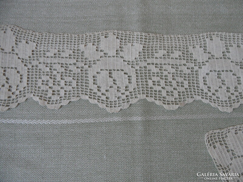 Hand-crocheted lace shelf strip (2 pcs.)