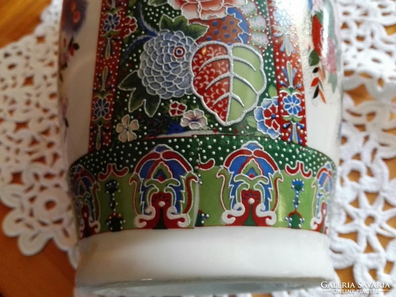 Gyönyörű,régi kézzel festett kínai váza 34x17cm.
