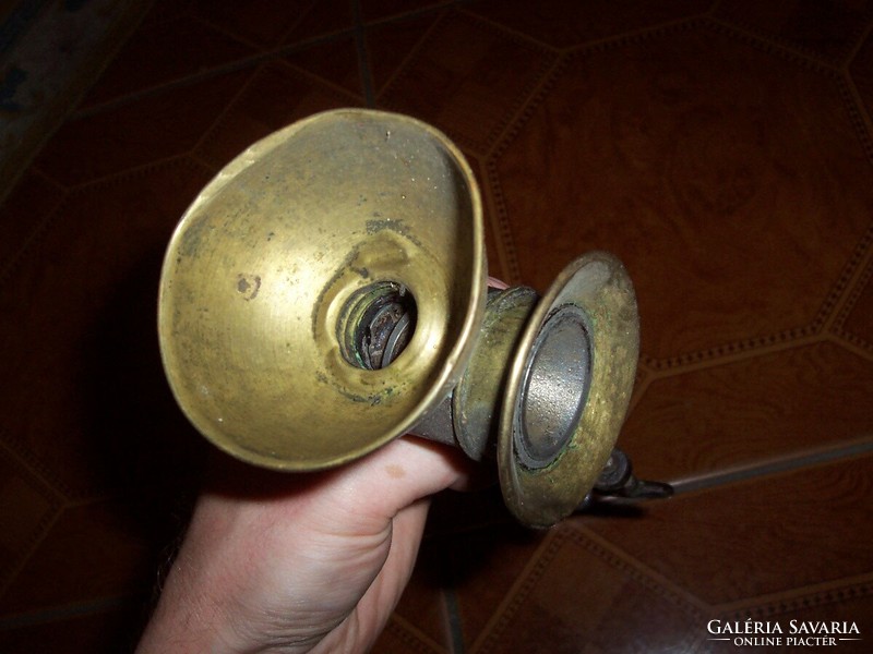 Antique copper funnel poppy grinder