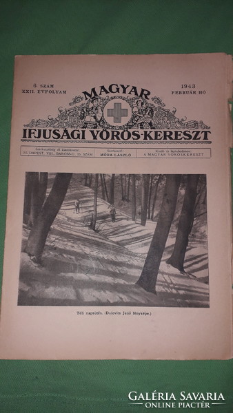 Antik 1943. február MAGYAR IFJÚSÁGI VÖRÖSKERESZT iskolai HAVILAP újság a képek szerint