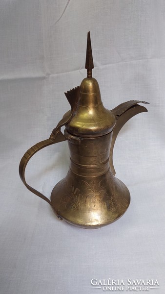 Marked Turkish copper coffee pourer