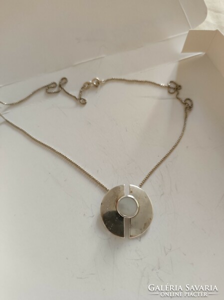 Israeli silver necklace with blue shells