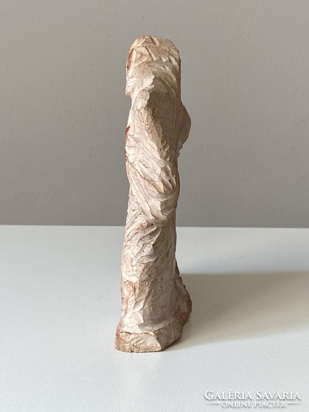 Sándor Nagy (1923-2017) sculptor moving male carved stone statue 18.5 Cm