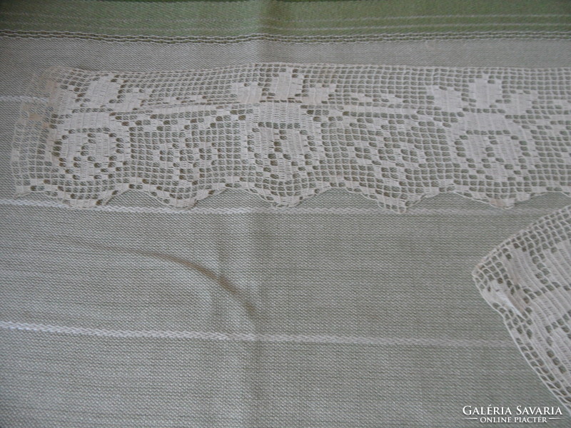 Hand-crocheted lace shelf strip (2 pcs.)