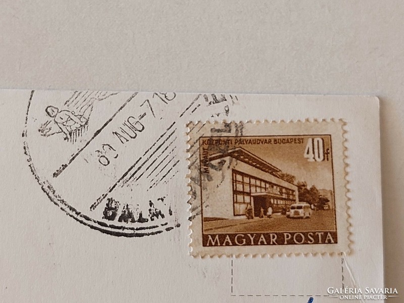 Régi képeslap fotó levelezőlap Balatonlelle kikötő