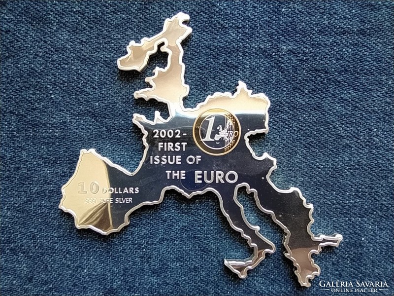 Nauru euro map of europe in silver .999 silver 10 dollars 2002 pp (id55021)
