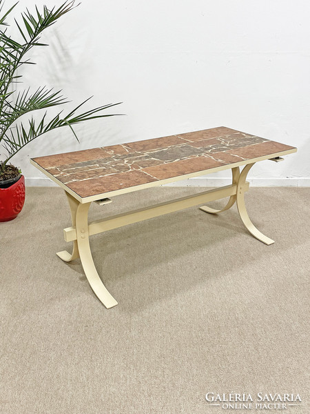 Marble mosaic design coffee table