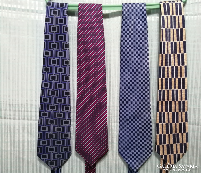 4 darabos,100% Silk, valódi selyem nyakkendő csomag