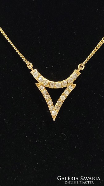 14 K gold brill, diamond necklace 5.13 g