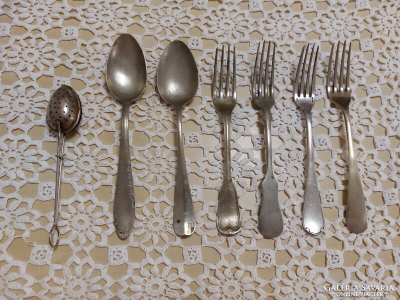 Old spoons, forks, marked