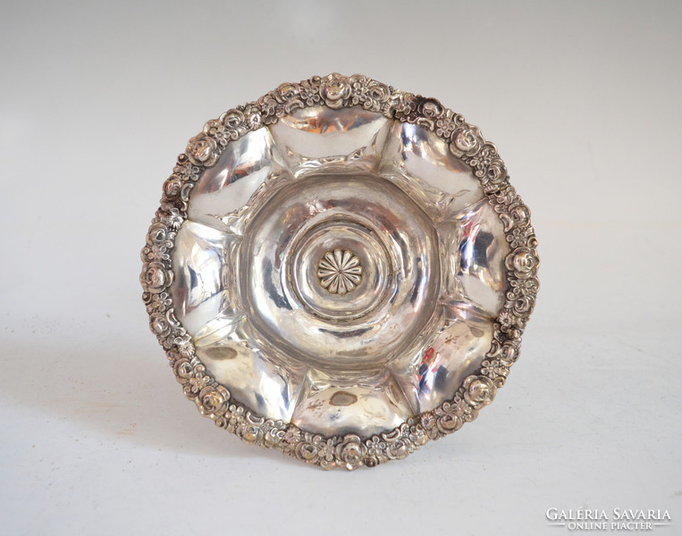 Silver antique Viennese centerpiece - with Viennese rose decor