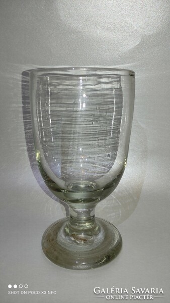Antique large-sized broken glass goblet with a footed glass from a candy store