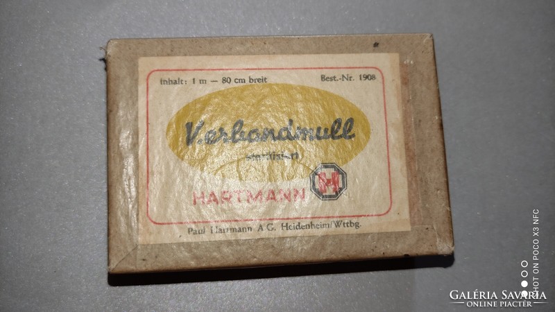 Hartmann antik bontatlan gyógyászati patikai eszköz seb kötöző? kötszer