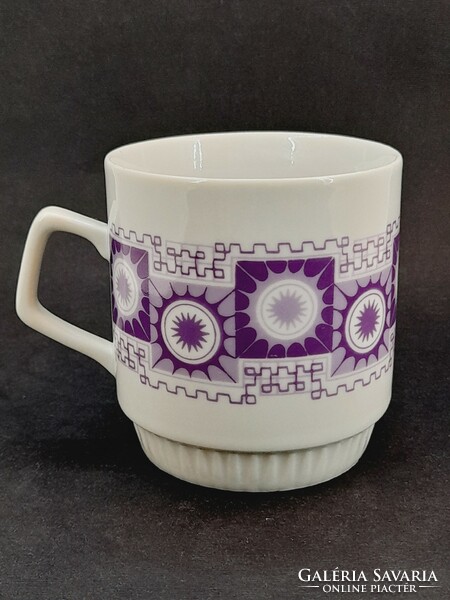 Retro Zsolnay mug in purple