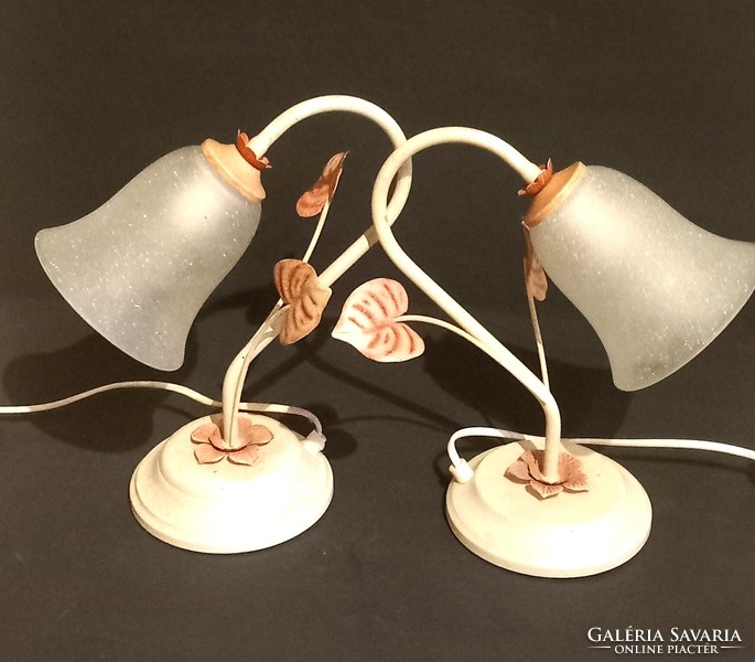 Wrought iron table lamp, negotiable design in pairs