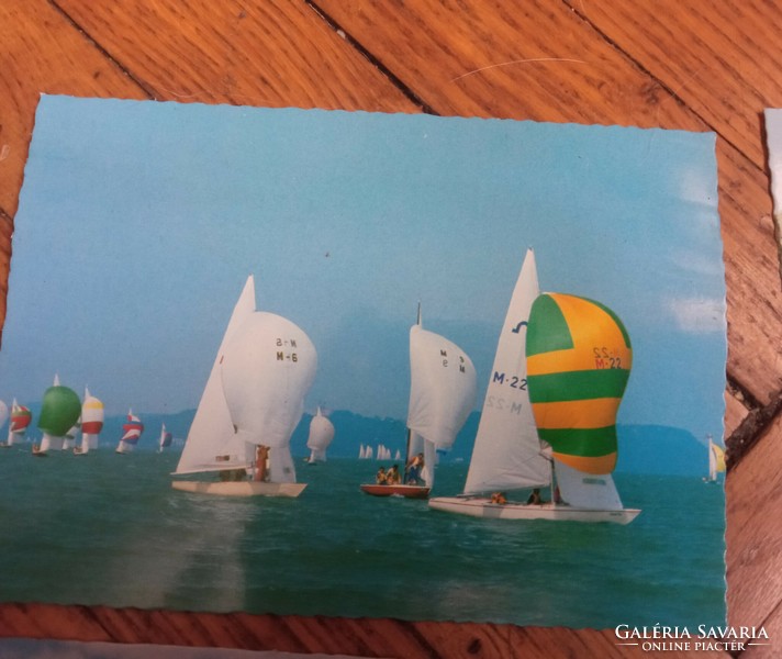 Retro Balaton surfer/sailing postcard collection 5 pcs