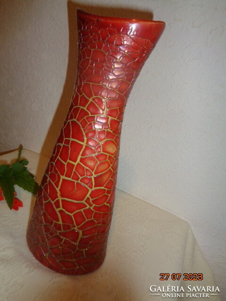 Shrink-glazed vase by Zsolnay, 28 cm
